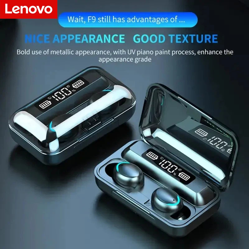 Earphones - سماعات لينوفو F9 اللاسلكية بتقنية البلوتوث
