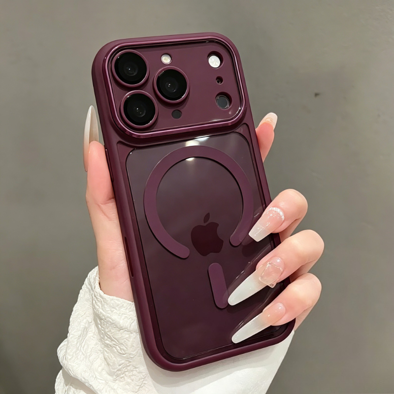 Clear Shockproof Bumper Case - غطاء حماية فاخر شفاف مغناطيسي لهواتف