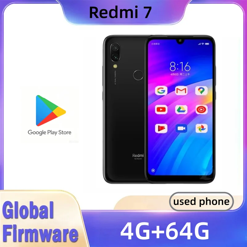 Phone Cases - هاتف شاومي ريدمي 7 مع غطاء