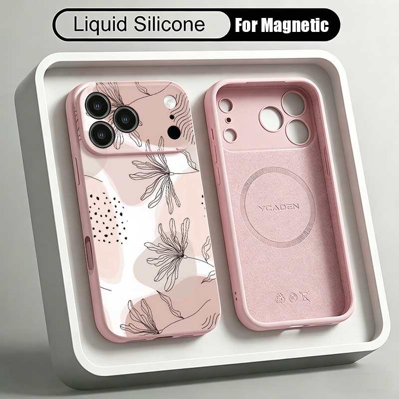 Liquid Silicone Magnetic Phone Case - غطاء هاتف مغناطيسي من السيليكون السائل