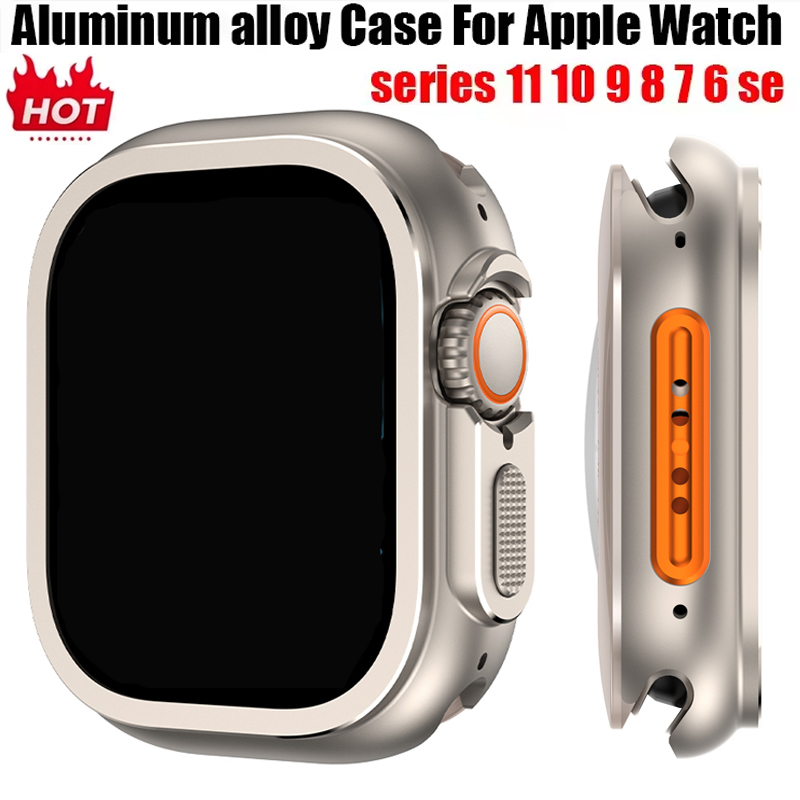 Metal Bumper Aluminum Frame Case - حافظة من سبائك الألومنيوم لساعة أبل