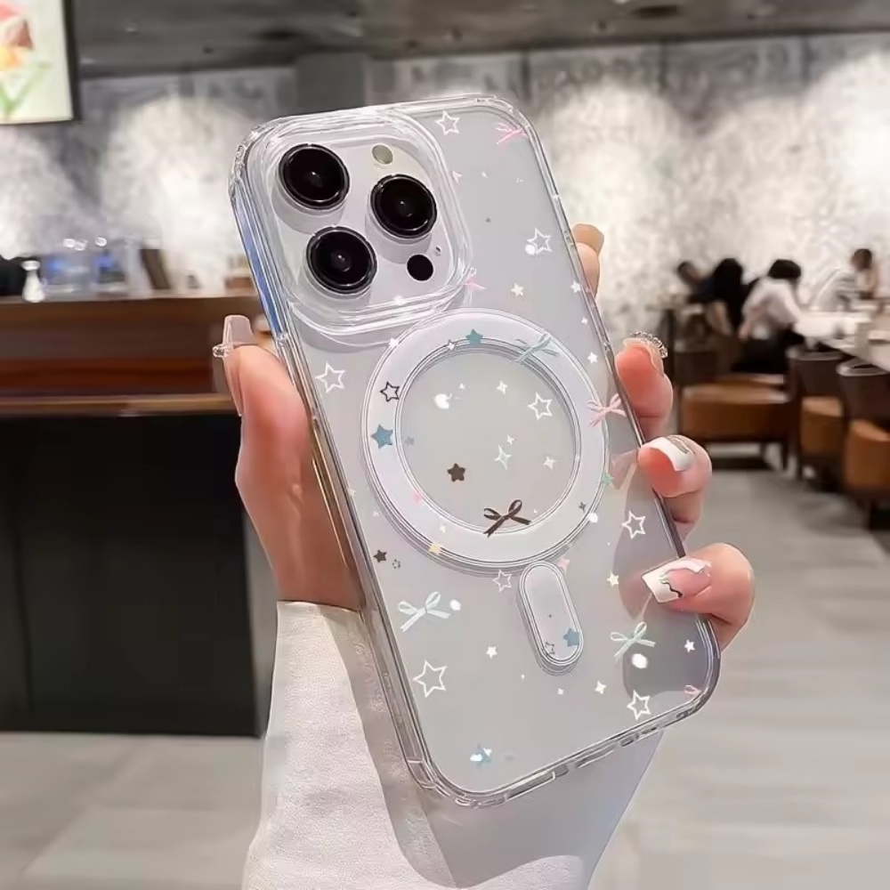 غطاء هاتف شفاف بطباعة نجوم وقو - مراجعة Clear Shockproof Bumper Case وسعره