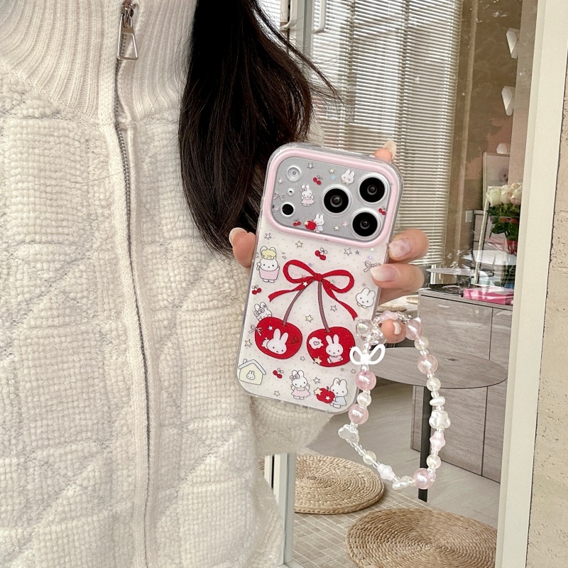 غطاء هاتف لطيف بتصميم الكرتون  - مراجعة Cute Cartoon Wrist Strap Silicone Case وسعره