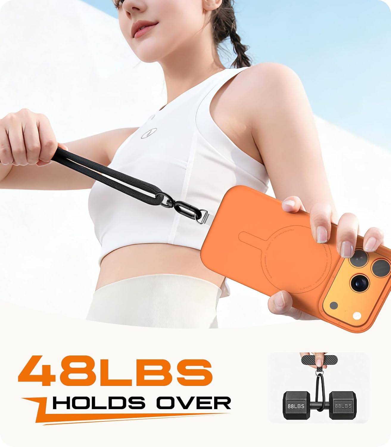 حبل تعليق للهاتف مع شريطين من  - مراجعة Crossbody Lanyard Neck Strap Case وسعره