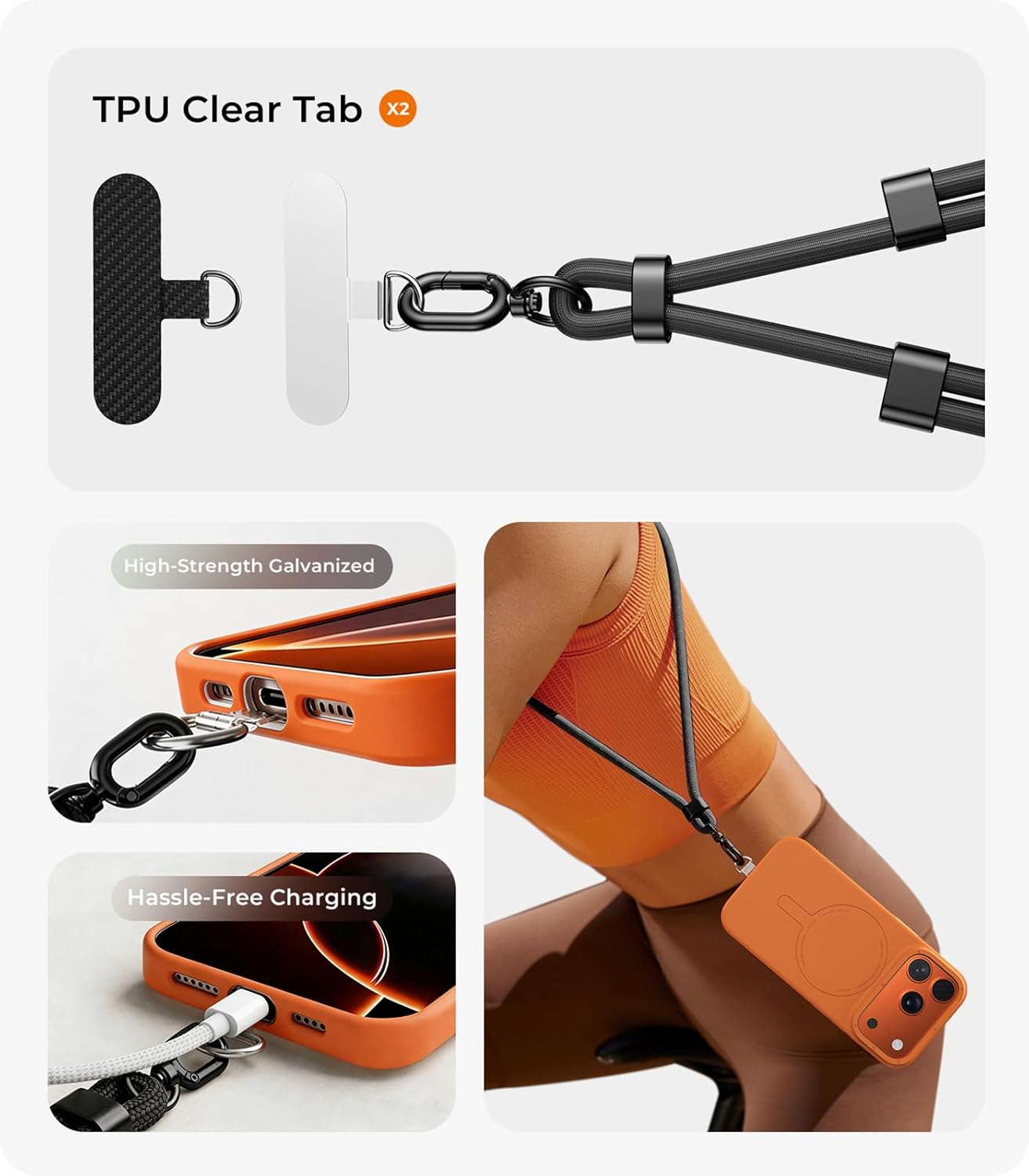 حبل تعليق للهاتف مع شريطين من  - مراجعة Crossbody Lanyard Neck Strap Case وسعره