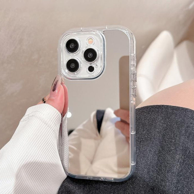 غطاء مرآة مكياج شفاف من الأكري - مراجعة Clear Shockproof Bumper Case وسعره