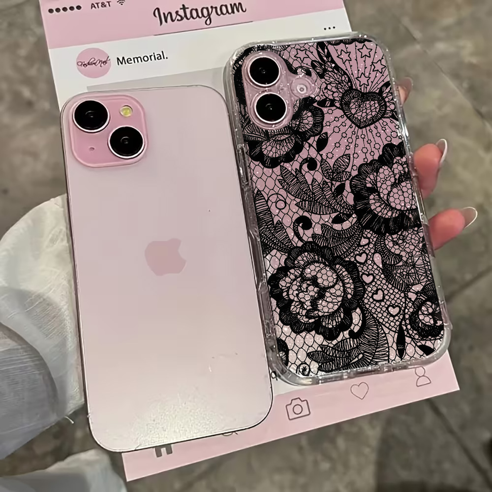 جراب هاتف شفاف بتصميم زهور الد - مراجعة Clear Shockproof Bumper Case وسعره